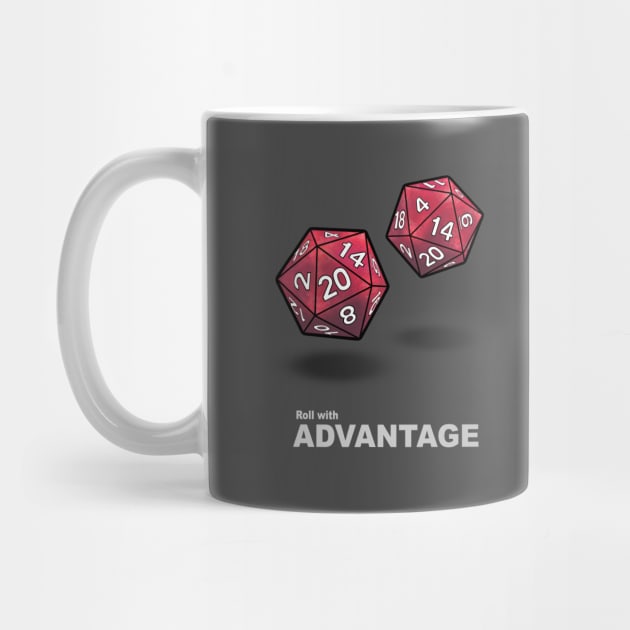 Roll with Advantage (Roll your dice! D20) by Ahundredatlas